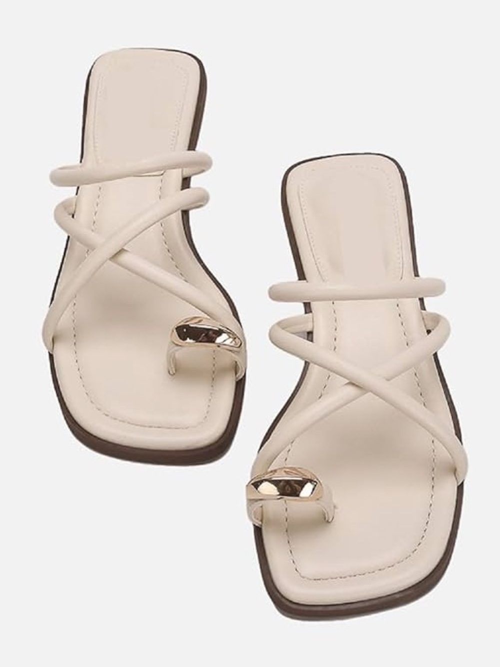 Cream Strapy Sandals